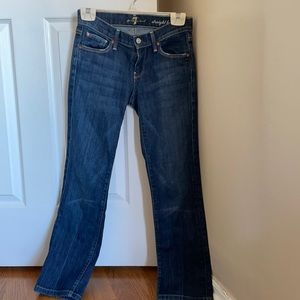 Dark denim straight leg jeans size 25 euc seven for all mankind